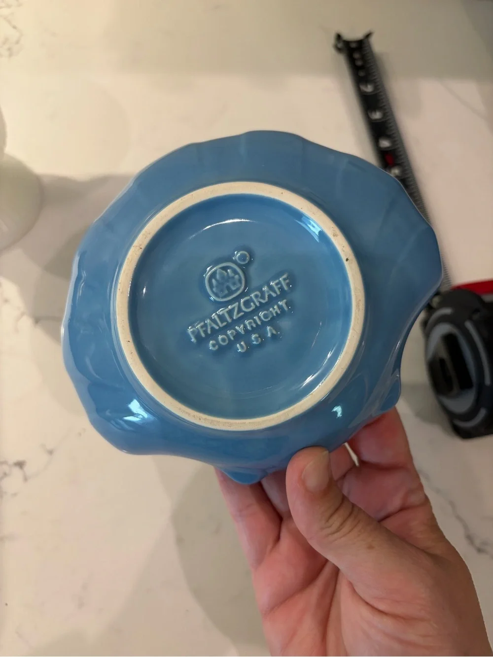 Pfaltzgraff Blue seashell trinket dish